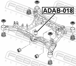 FEBEST ADAB-018 Bushing, axle beam