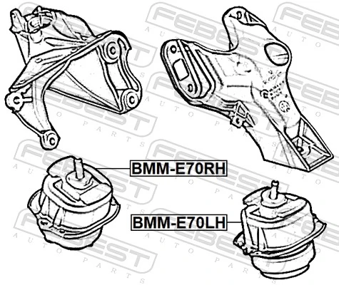 Mounting, engine BMM-E70RH