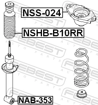 Bush, shock absorber NAB-353