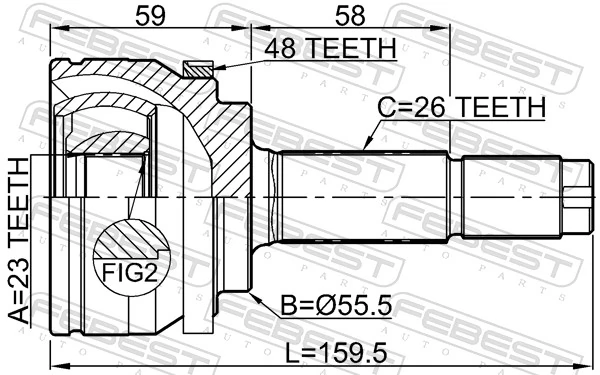 Joint Kit, drive shaft 6510-004A48