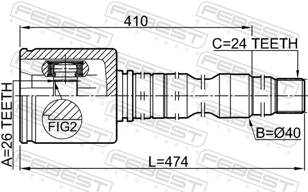 Joint Kit, drive shaft 0111-ACV40RH