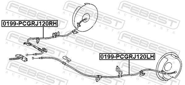 Cable Pull, parking brake 0199-PCGRJ120RH