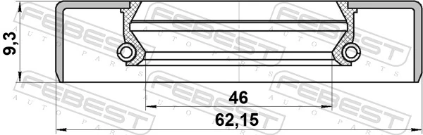 Seal Ring, wheel hub 95GDY-48620909X