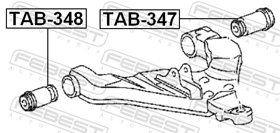 FEBEST TAB-347 Mounting, control/trailing arm