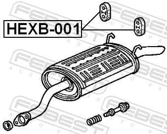 Mounting Kit, exhaust system HEXB-001