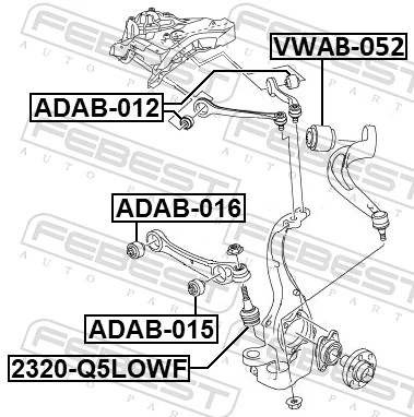 Mounting, control/trailing arm VWAB-052