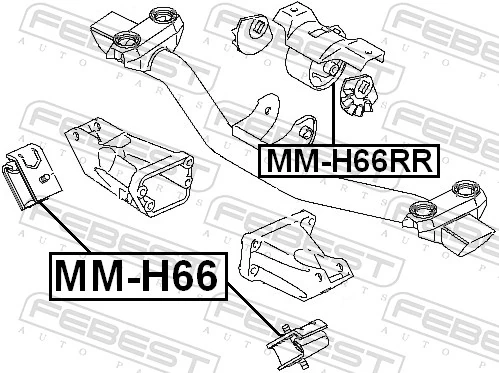 FEBEST MM-H66 Mounting, engine