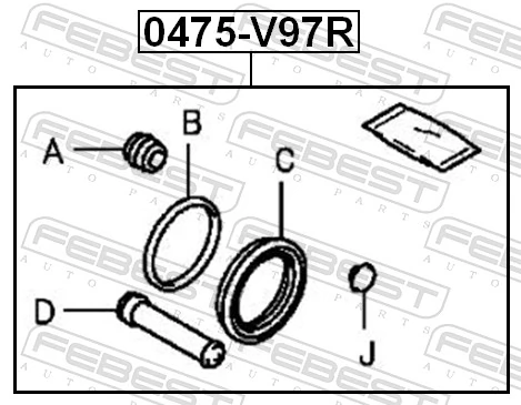 Repair Kit, brake caliper 0475-V97R