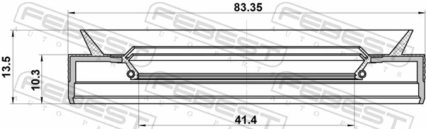 FEBEST 95PEY-43831014L Shaft Seal, drive shaft