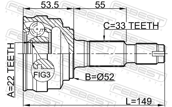 Joint Kit, drive shaft 1110-011
