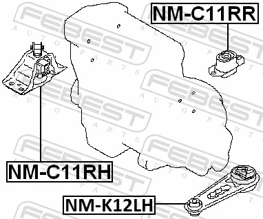 Mounting, engine NM-C11RH
