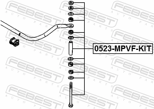 Link/Coupling Rod, stabiliser bar 0523-MPVF-KIT