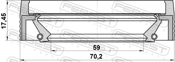 FEBEST 95MBS-61700817X Seal Ring, wheel hub
