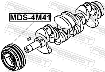 FEBEST MDS-4M41 Belt Pulley, crankshaft