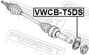 FEBEST VWCB-T5DS Bearing, drive shaft