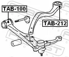FEBEST TAB-212 Mounting, control/trailing arm