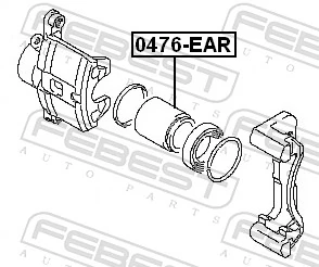 Piston, brake caliper 0476-EAR