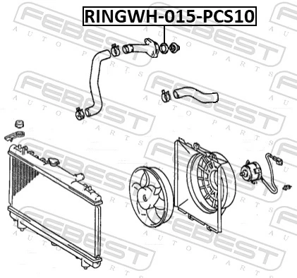 Gasket, coolant flange RINGWH-015-PCS10