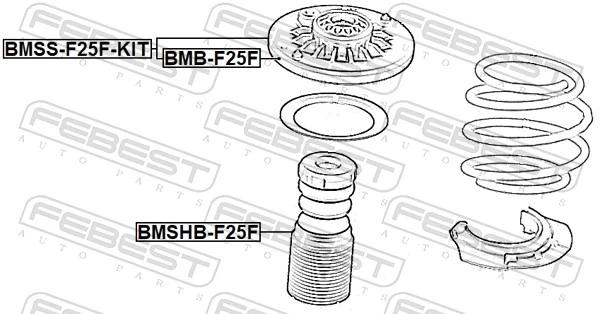 Rolling Bearing, suspension strut support mount BMB-F25F