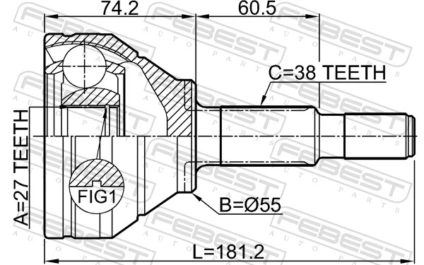 Joint Kit, drive shaft 2110-EXPAWD