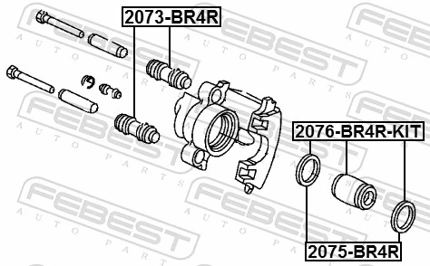 Repair Kit, brake caliper 2076-BR4R-KIT