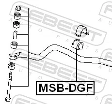 Mounting, stabiliser bar MSB-DGF