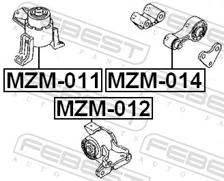 Mounting, engine MZM-011