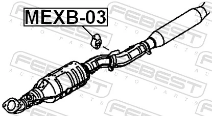 FEBEST MEXB-03 Holder, exhaust pipe