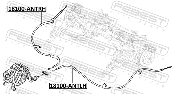 Cable Pull, parking brake 18100-ANTLH