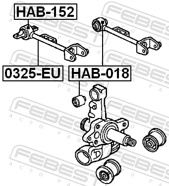 Mounting, control/trailing arm HAB-152