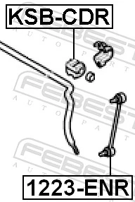 FEBEST KSB-CDR Mounting, stabiliser bar