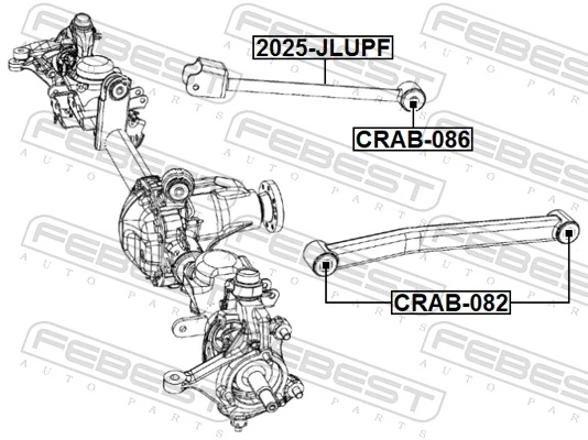 FEBEST CRAB-086 Mounting, control/trailing arm