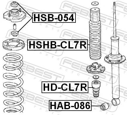 Rubber Buffer, suspension HD-CL7R