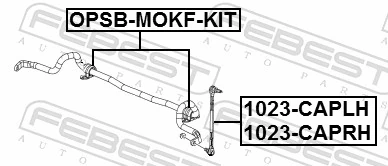 FEBEST OPSB-MOKF-KIT Repair Kit, stabiliser bush
