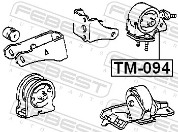 FEBEST TM-094 Mounting, engine