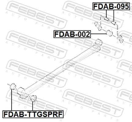 FEBEST FDAB-095 Bushing, leaf spring