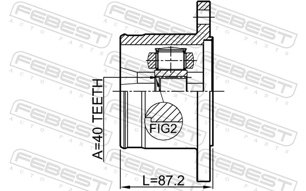 FEBEST 0211-TA60R Joint Kit, drive shaft