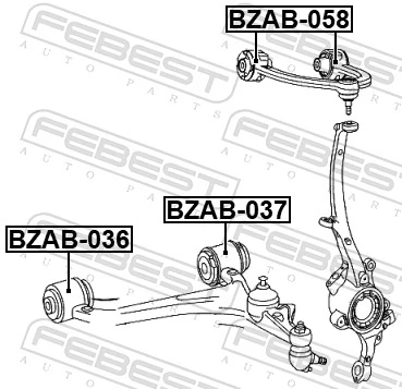 Mounting, control/trailing arm BZAB-058