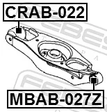 Mounting, control/trailing arm CRAB-022