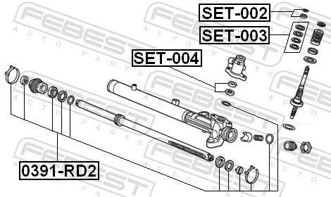 FEBEST SET-002 Repair Kit, steering gear