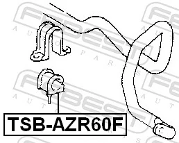 FEBEST TSB-AZR60F Mounting, stabiliser bar