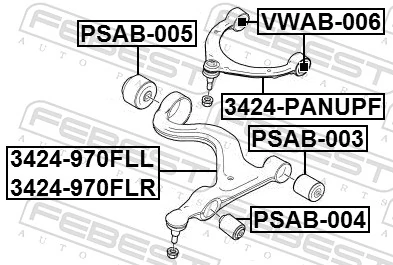 Control/Trailing Arm, wheel suspension 3424-PANUPF