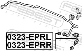 Link/Coupling Rod, stabiliser bar 0323-EPRR