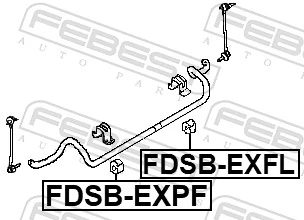FEBEST FDSB-EXPF Mounting, stabiliser bar