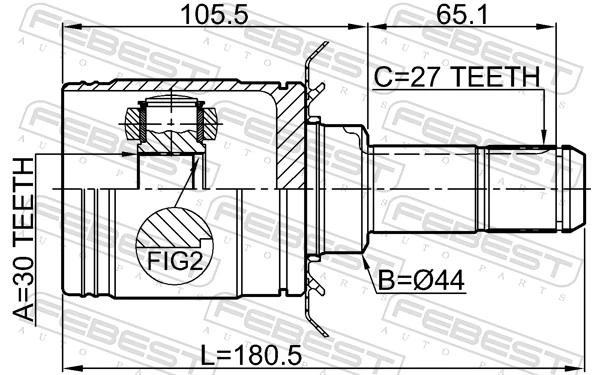 Joint Kit, drive shaft 1911-F30R