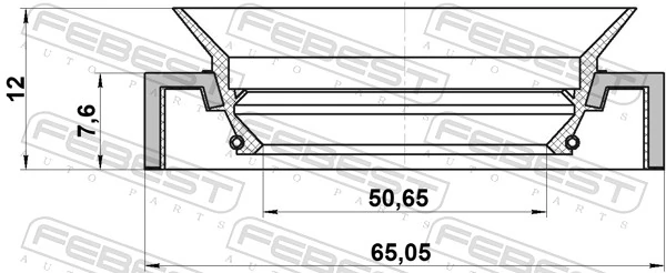 Seal Ring, wheel hub 95HCY-52650812X