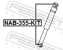 Mounting Kit, shock absorber NAB-355-KIT
