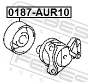 FEBEST 0187-AUR10 Tensioner Pulley, V-ribbed belt