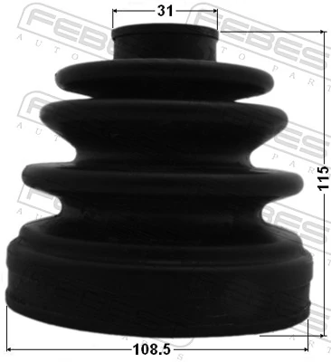 Bellow, drive shaft 0415-V75RR