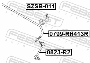 FEBEST SZSB-011 Mounting, stabiliser bar